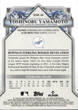 2024 Yoshinobu Yamamoto Bowman Sterling ROOKIE RC #BSR-40 Los Angeles Dodgers 2