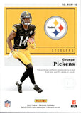 2022 George Pickens Panini Encased ROOKIE QUAD MATERIALS 33/99 RC JERSEY #RQM-16 Pittsburgh Steelers