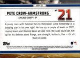 2023 Pete Crow-Armstrong Bowman Chrome BOWMAN SCOUTS TOP 100 #21 #BTP-21 Chicago Cubs 2