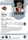 2022-23 Mads Sogaard Upper Deck The Cup ROOKIE AUTO PATCH 196/249 RC AUTOGRAPH #112 Ottawa Senators