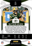 2025 Matthew Golden Panini Honors ROOKIE GOLD PRIZM 3/10 RC #41 Green Bay Packers