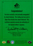 1998 Jamal Anderson Upper Deck SP Authentic PLAYER'S INK AUTOGRAPH AUTO #JA Atlanta Falcons