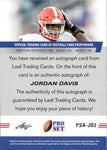 2022 Jordan Davis Leaf Pro Set Draft ROOKIE AUTOGRAPH RC AUTO #PSA-JD2 Philadelphia Eagles Georgia Bulldogs