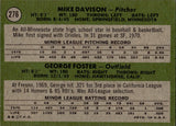 1971 Mike Davison George Foster Topps ROOKIE STARS #276 San Francisco Giants BV$50