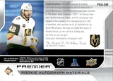 2021-22 Danil Miromanov Upper Deck Premier ROOKIE AUTOGRAPH MATERIALS 37/99 RC AUTO #PRA-DM Vegas Golden Knights