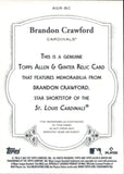 2024 Brandon Crawford Topps Allen & Ginter GAME-USED JERSEY RELIC #AGR-BC St. Louis Cardinals