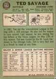 1967 Ted Savage Topps #552 Chicago Cubs *HIGH NUMBER* BV$40