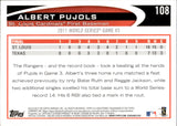 2012 Albert Pujols Topps RED BORDER #108 St. Louis Cardinals