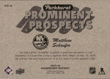 2025-26 Matthew Schaefer Upper Deck Parkhurst PROMINENT PROSPECTS ROOKIE RC #PP-8 New York Islanders