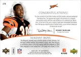 2007 Kenny Irons Upper Deck SP Authentic ROOKIE PATCH AUTO 679/725 RC AUTO #279 Cincinnati Bengals