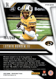 2025 Luther Burden III Panini Prizm Draft Picks BLUE PRIZM ROOKIE 151/249 RC #71 Chicago Bears Missouri Tigers