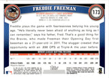 2011 Freddie Freeman Topps Chrome ROOKIE RC #173 Atlanta Braves 2