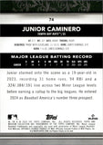 2024 Junior Caminero Topps Museum Collection SAPPHIRE ROOKIE 139/150 RC #74 Tampa Bay Rays