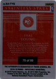 2018-19 Trae Young Panini Impeccable STAINLESS STARS AUTOGRAPH ROOKIE 75/99 AUTO RC #SA-TYG Atlanta Hawks