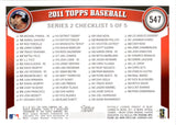 2011 Albert Pujols Topps PLATINUM DIAMOND ANNIVERSARY SERIES 2 CHECKLIST #547 St. Louis Cardinals