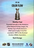 2023-24 Upper Deck Allure STANLEY CUP RED-ORANGE COLOR FLOW #CF-34