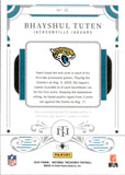 2025 Bhayshul Tuten Panini National Treasures DUAL ROOKIE MATERIALS PATCH JERSEY 9/35 RC #36 Jacksonville Jaguars