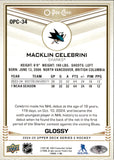 2024-25 Macklin Celebrini Upper Deck SERIES TWO O-PEE-CHEE GLOSSY ROOKIE RC #OPC-34 San Jose Sharks 4
