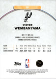 2025-26 Victor Wembanyama Topps Finest PURPLE REFRACTOR 137/250 #98 San Antonio Spurs
