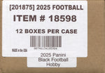 2025 Panini Black Football Hobby, 12 Box Case *RELEASES 10/8*