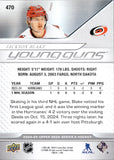 2024-25 Jackson Blake Upper Deck SERIES TWO YOUNG GUNS ROOKIE RC #470 Carolina Hurricanes