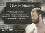 2019 Hafpor Julius Bjornsson Game of Thrones Rittenhouse Archives AUTOGRAPH AUTO as Gregor Clegane