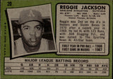 1971 Reggie Jackson Topps #20 Oakland A's BV$200