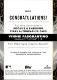 2023 Vinnie Pasquantino Topps Inception ROOKIES & EMERGING STARS AUTOGRAPH 57/249 RC AUTO #BRES-YP Kansas City Royals