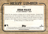 2023 Jordan Walker Topps HEAVY LUMBER ROOKIE RC #HL-53 St. Louis Cardinals