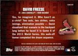 2013 David Freese Topps CHASING THE DREAM GAME-USED MEMORABILIA JERSEY #CDR-DF St. Louis Cardinals