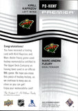 2023-24 Kirill Kaprizov Marc-Andre Fleury Upper Deck Premier DUAL JERSEY 41/99 #PD-KKMF Minnesota Wild