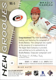2024-25 Bradly Nadeau Upper Deck SP Game Used NEW GROOVES ROOKIE AUTOGRAPH RC AUTO #NG-5 Carolina Hurricanes