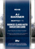 2024 AJ Barner Topps Signature Class ROOKIE CLASS AUTO TEAL VARIATION 211/225 RC AUTO #RCA-AB Seattle Seahawks