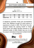 2024 Matthew Golden Bowman University Best TEAL REFRACTOR 15/15 #48 Texas Longhorns Green Bay Packers