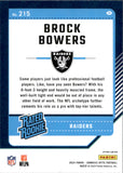 2024 Brock Bowers Panini Donruss Optic RATED ROOKIE BLUE HYPER PRIZM RC #215 Las Vegas Raiders