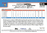2025 Kristian Campbell Topps Pro Debut GOLD FOIL 14/50 #PD-56 Boston Red Sox Worcester Red Sox