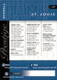 2000 Isaac Bruce Playoff Prestige OVERALL CHECKLIST AUTOGRAPH AUTO #CL90 St. Louis Rams
