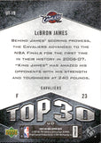 2007-08 Lebron James Upper Deck TOP 30 #UT-19 Cleveland Cavaliers