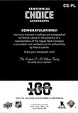 2025-26 Patrick Lalime Upper Deck Chicago Blackhawks Centennial CENTENNIAL CHOICE AUTOGRAPHS AUTO #CS-PL Chicago Blackhawks