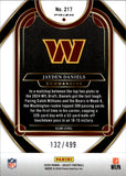 2024 Jayden Daniels Panini Select CLUB LEVEL GREEN SHOCK PRIZM ROOKIE 132/499 RC #217 Washington Commanders