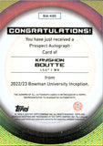 2022-23 Kayshon Boutte Bowman University Inception AUTOGRAPH AUTO #BIA-KBE LSU Tigers