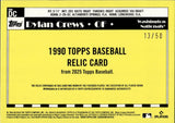 2025 Dylan Crews Topps 1990 DESIGN RED JERSEY RELIC ROOKIE 13/50 RC #T90R-DC Washington Nationals