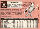1969 Sparky Lyle Topps #311 Boston Red Sox 2 BV$30