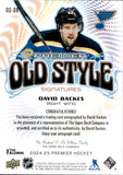 2024-25 David Backes Upper Deck Premier OLD STYLE SIGNATURES AUTOGRAPH AUTO #OS-DB St. Louis Blues