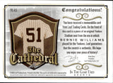 2021 Bernie Williams Leaf In The Game Used THE CATHEDRAL RED PATTERN YANKEE STADIUM SEAT SWATCH 22/45 #TC-03 New York Yankees