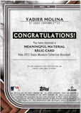 2022 Yadier Molina Topps Museum MEANINGFUL MATERIALS RELIC JERSEY 34/50 #MMR2-YM St. Louis Cardinals