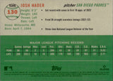 2023 Josh Hader Topps Chrome Platinum Anniversary TOILE ORANGE & WHITE REFRACTOR 20/25 #130 San Diego Padres