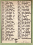 1967 Topps CHECKLIST 2ND SERIES 110-196 #103 *UNMARKED* 2