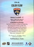 2023-24 Anton Lundell Upper Deck Allure COLOR FLOW FULL RAINBOW AUTOGRAPH AUTO #CFA-AL Florida Panthers
