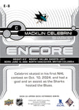2024-25 Macklin Celebrini Upper Deck EXTENDED SERIES ENCORE ROOKIE RC #E-8 San Jose Sharks